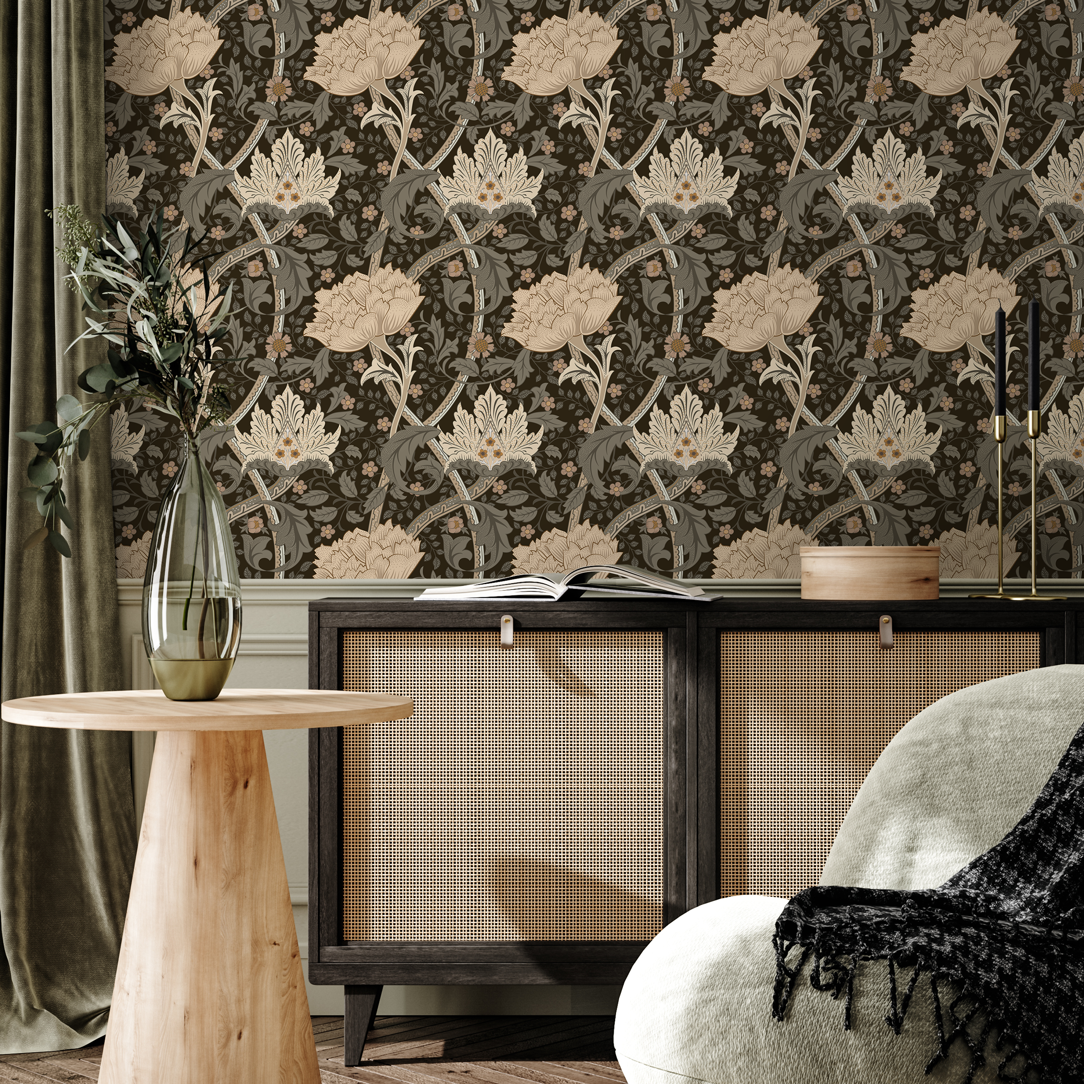 Traditional Floral Wallpaper