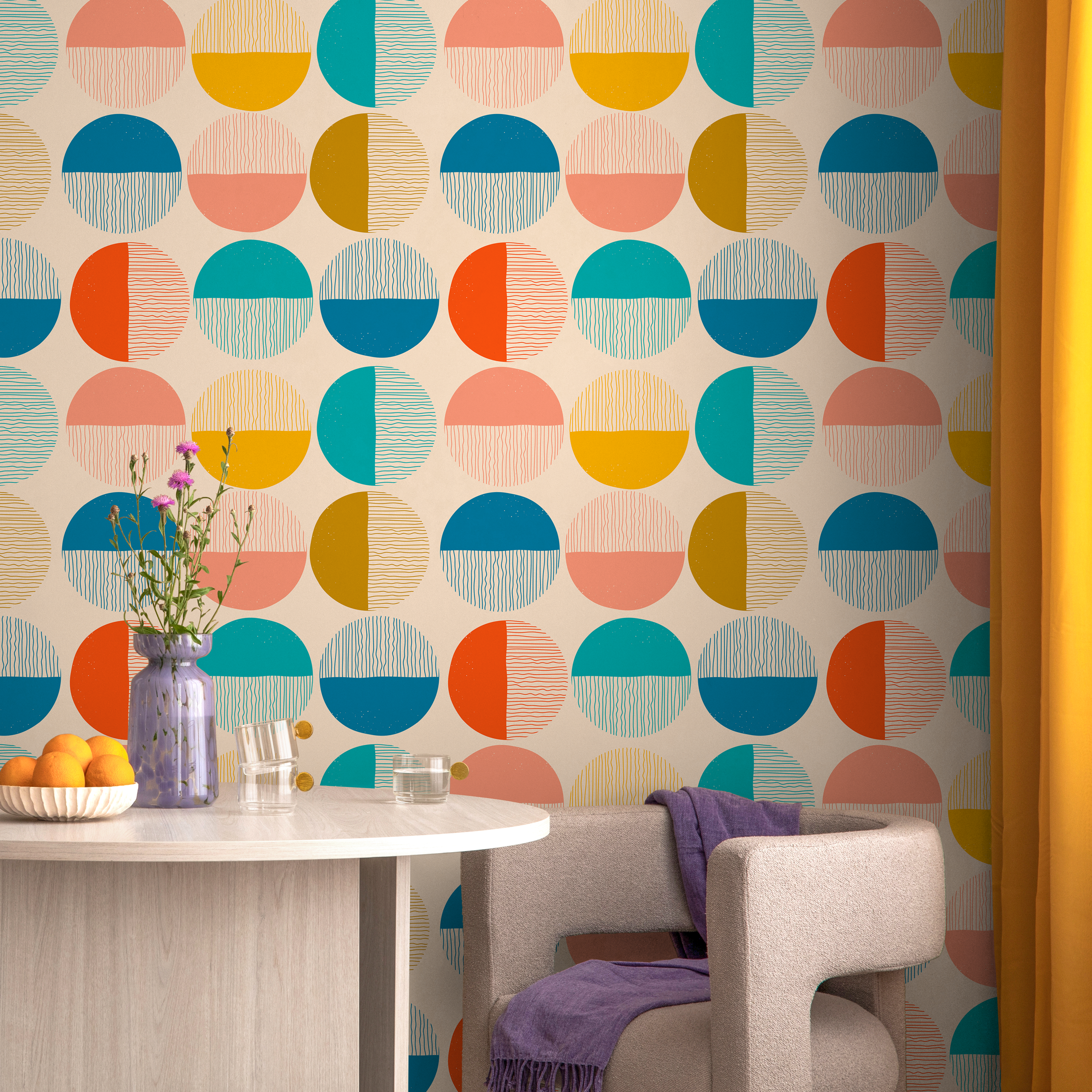 Colorful Geometric Peel And Stick Wallpaper