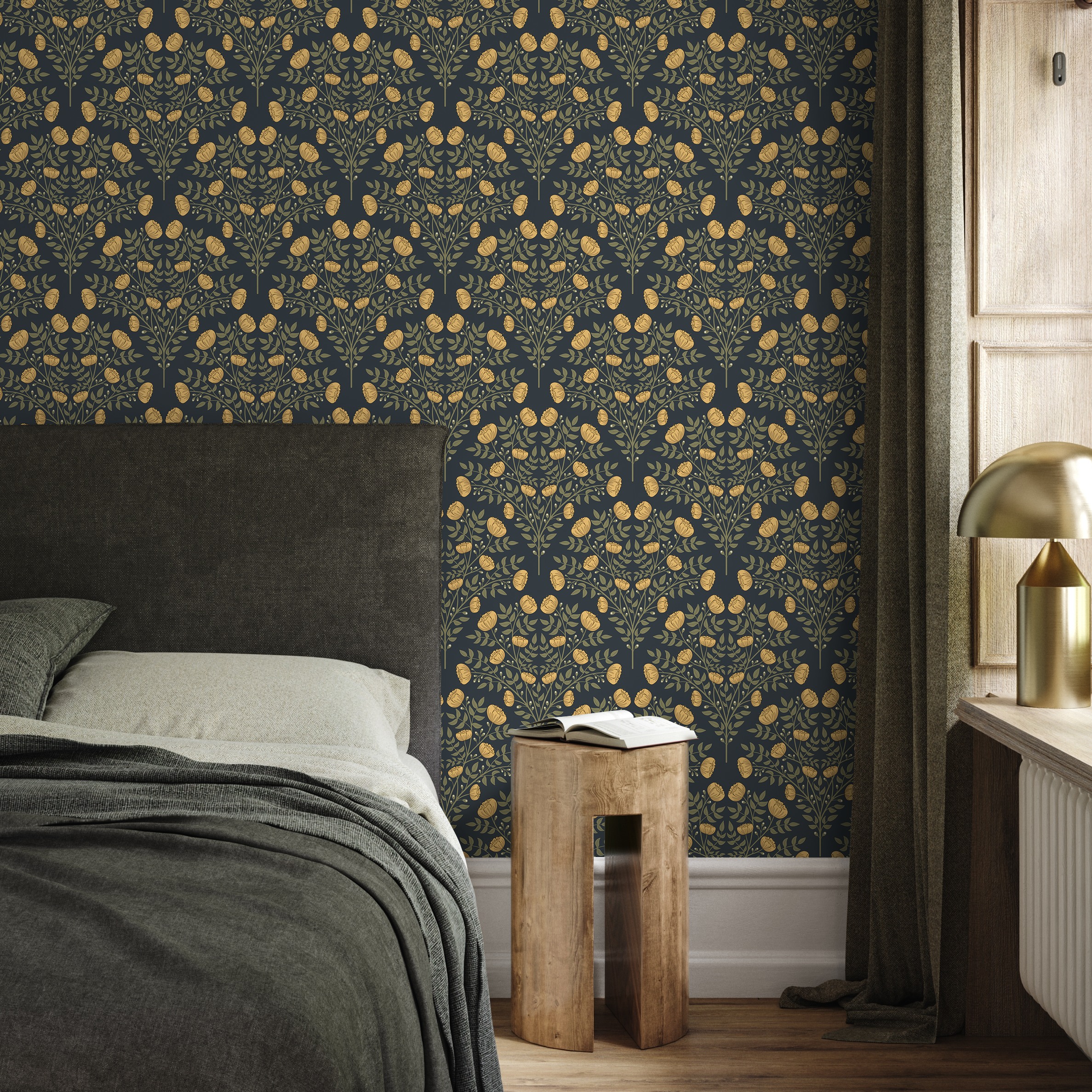 Forest Green Peel and Stick Wallpaper