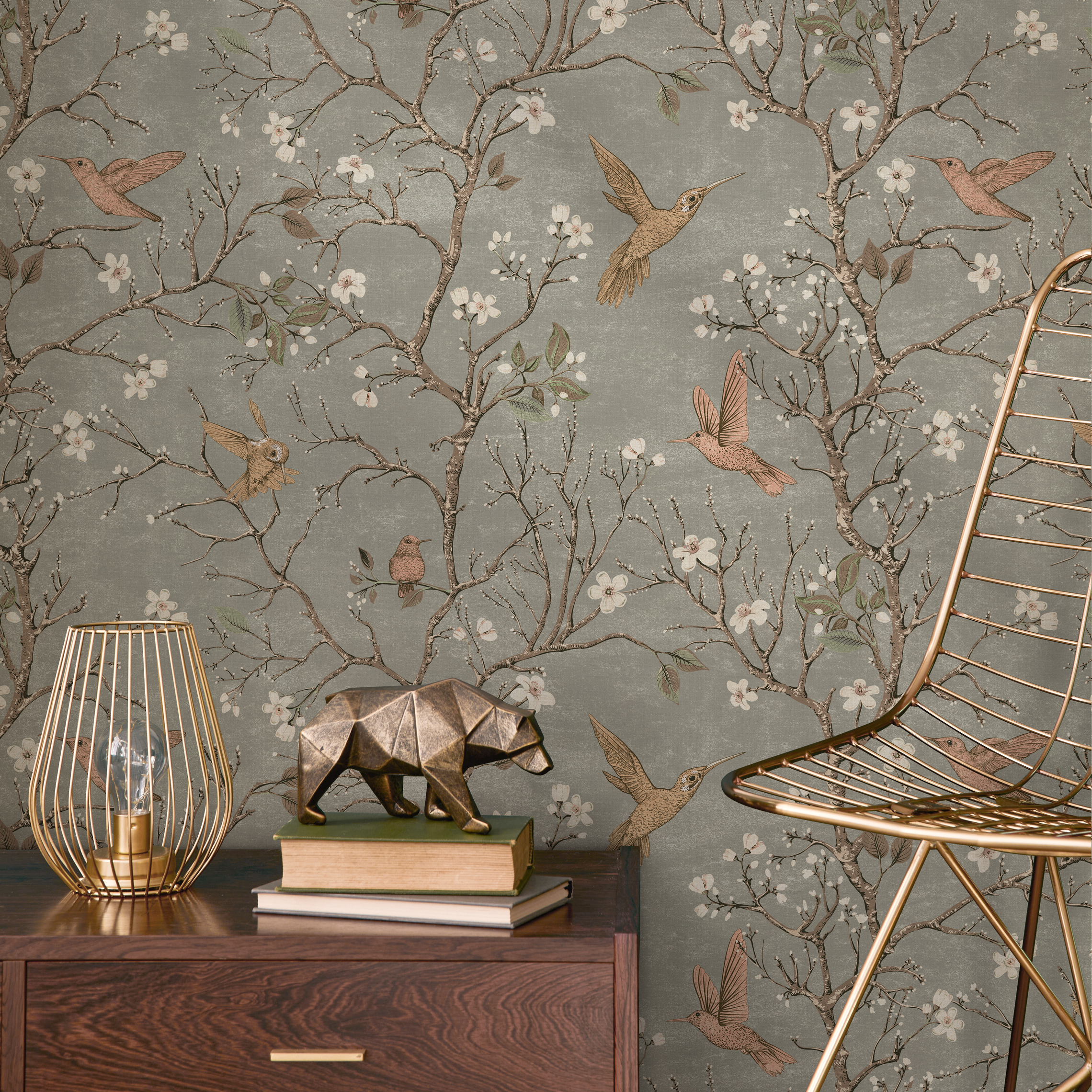 Branch Birds Peel And Stick Wallpaper
