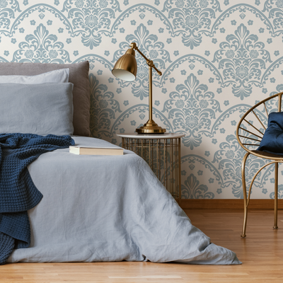 Blue Victorian Wallpaper