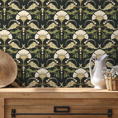 Green Victorian Wallpaper