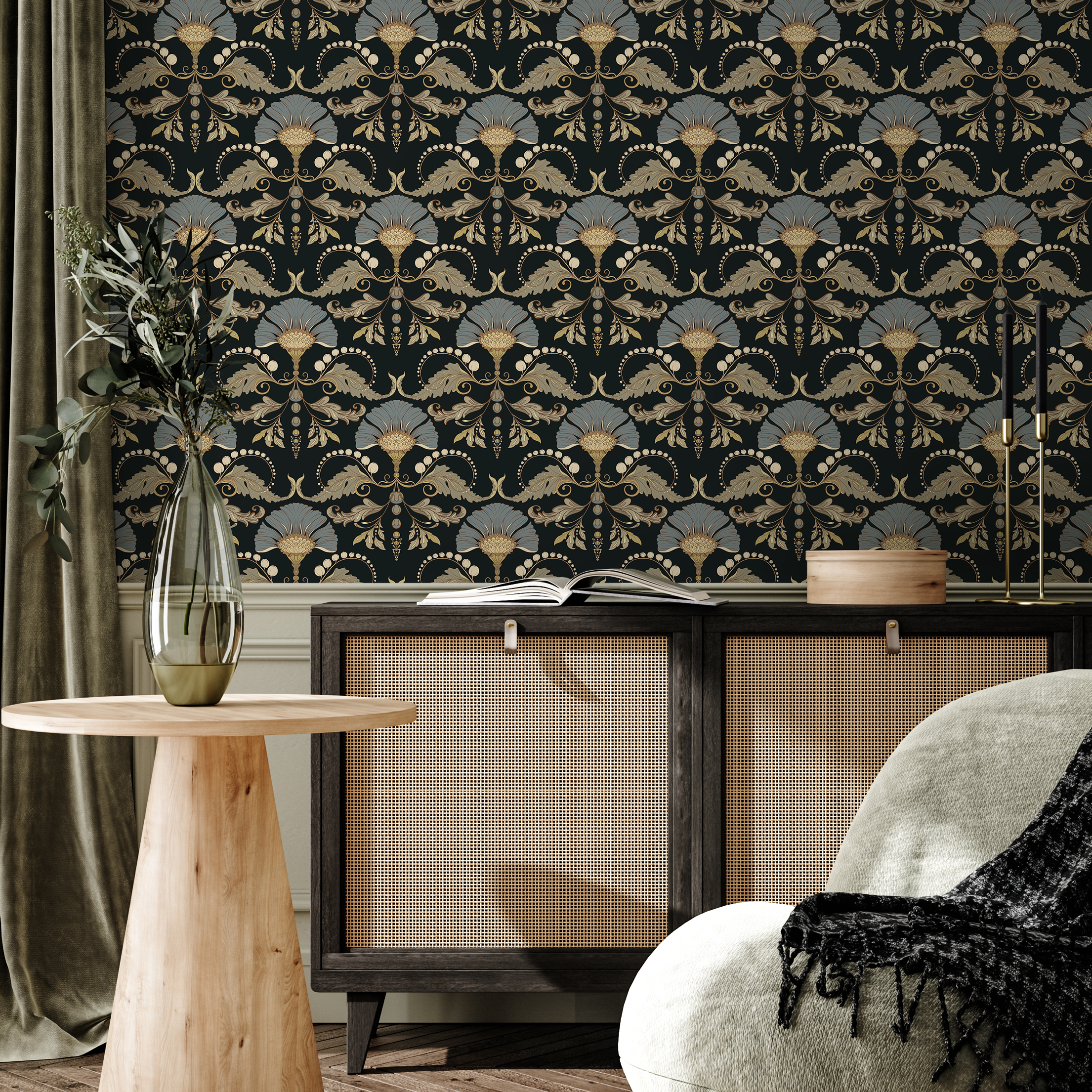 Victorian Floral Wallpaper