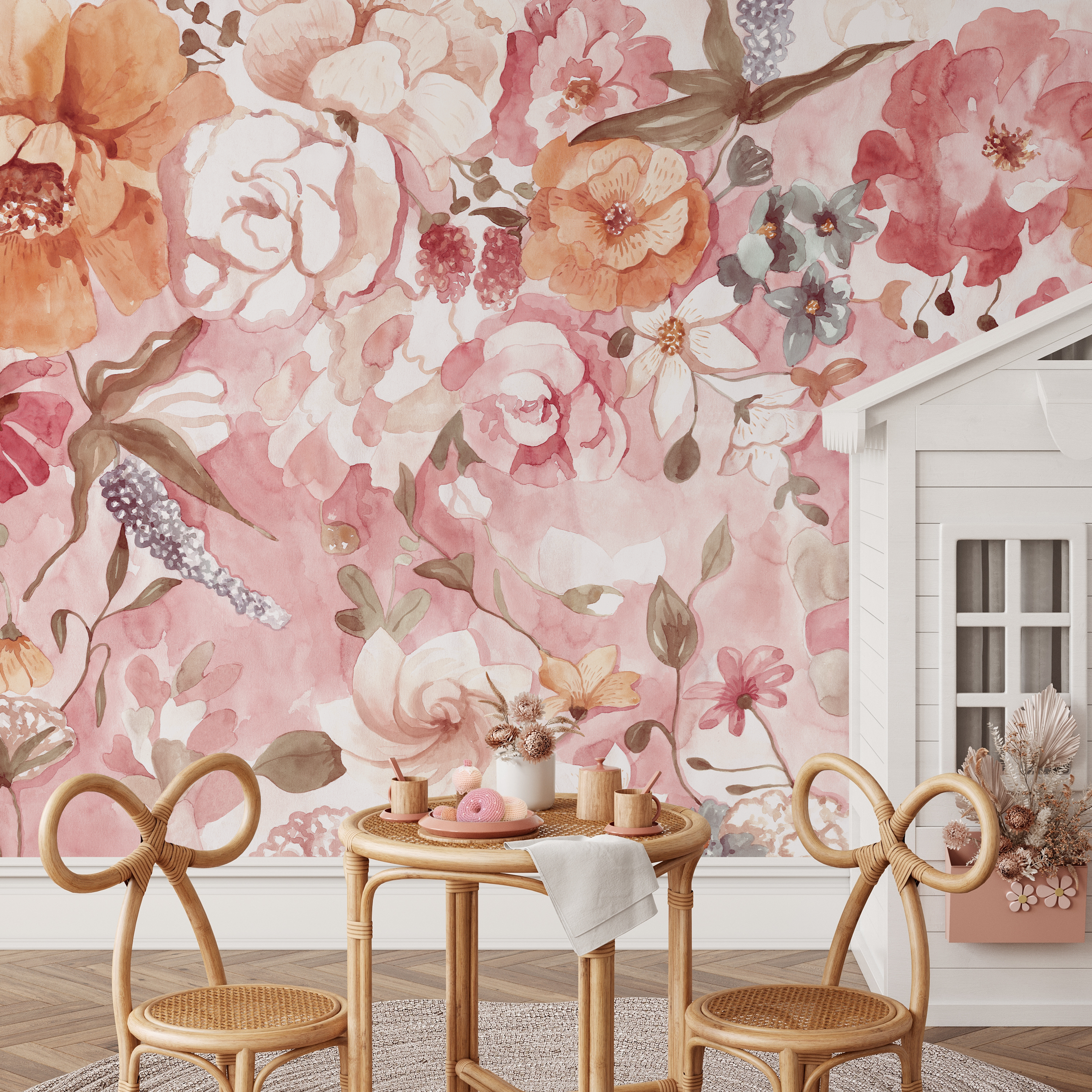Pink Floral Wallpaper