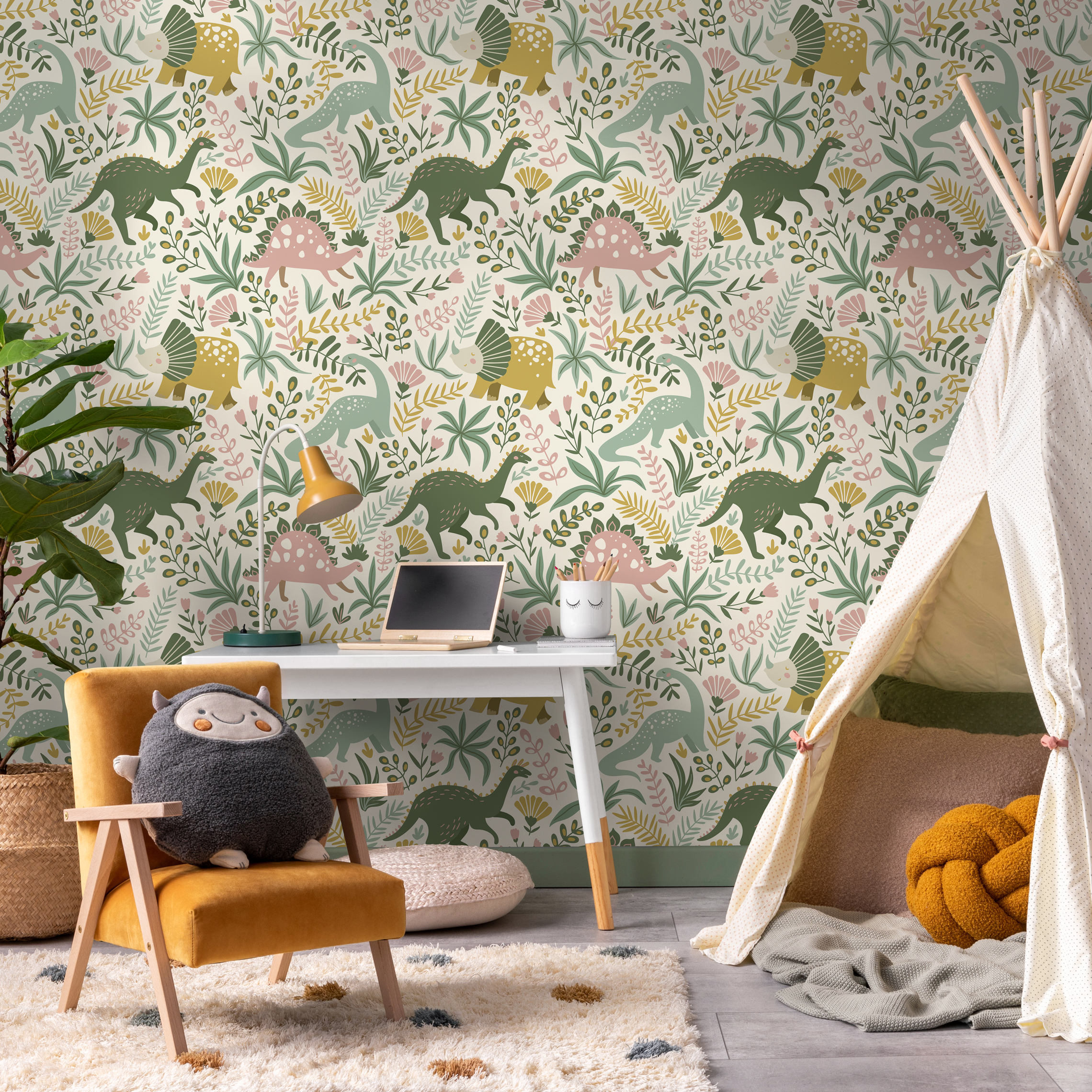 Peel And Stick Wallpaper Dinosaur