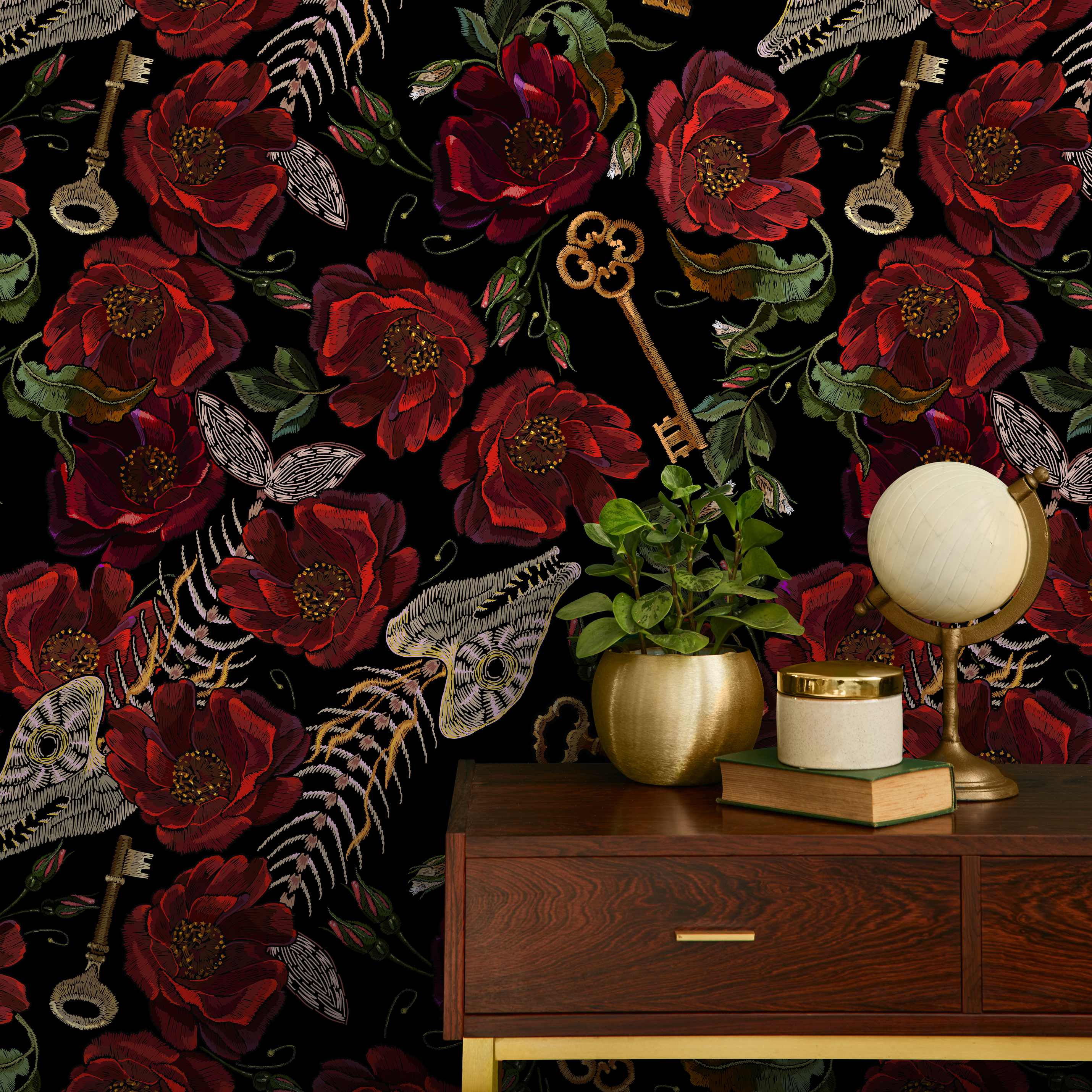 Gothic Flower Wallpaper