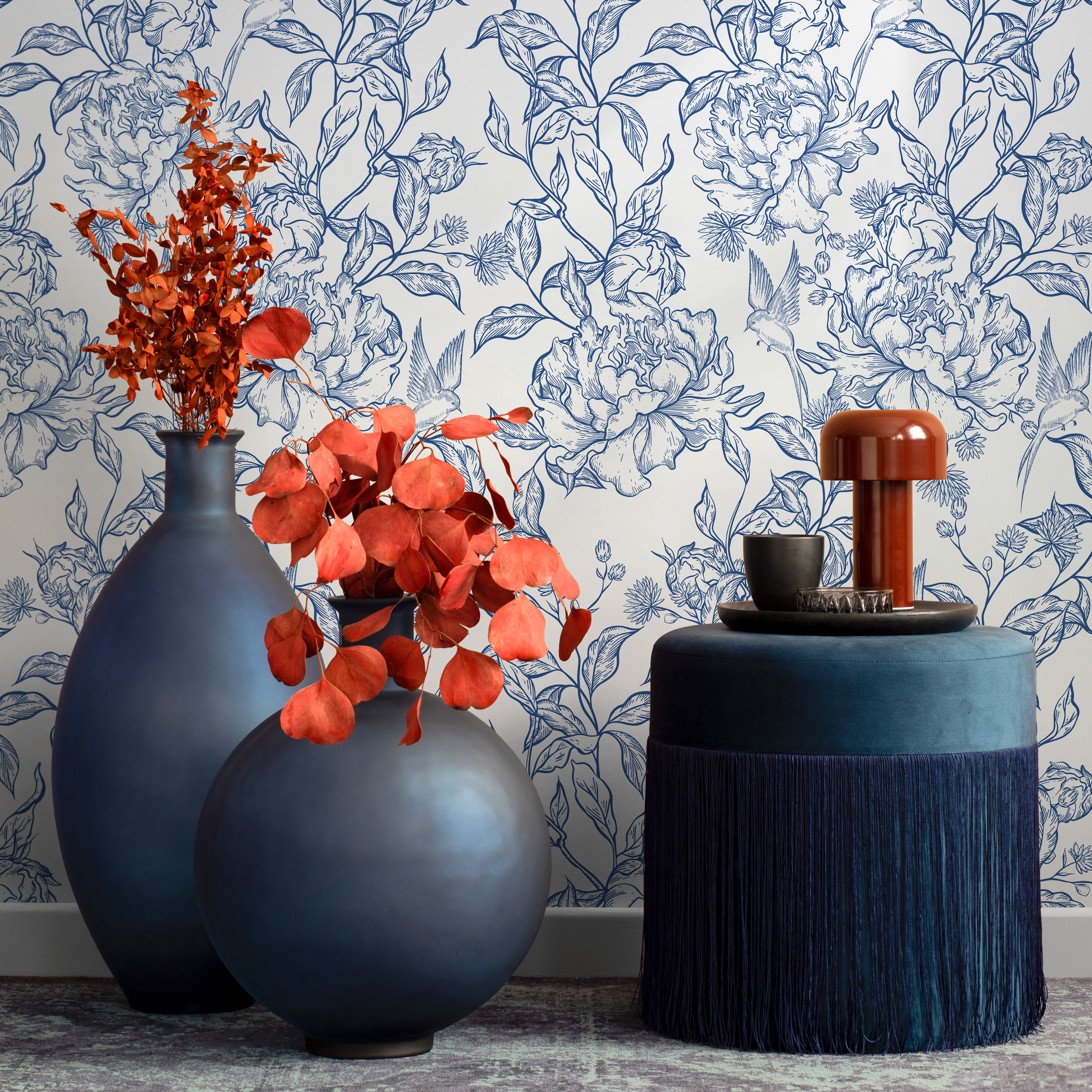 Wallpaper Flower Blue