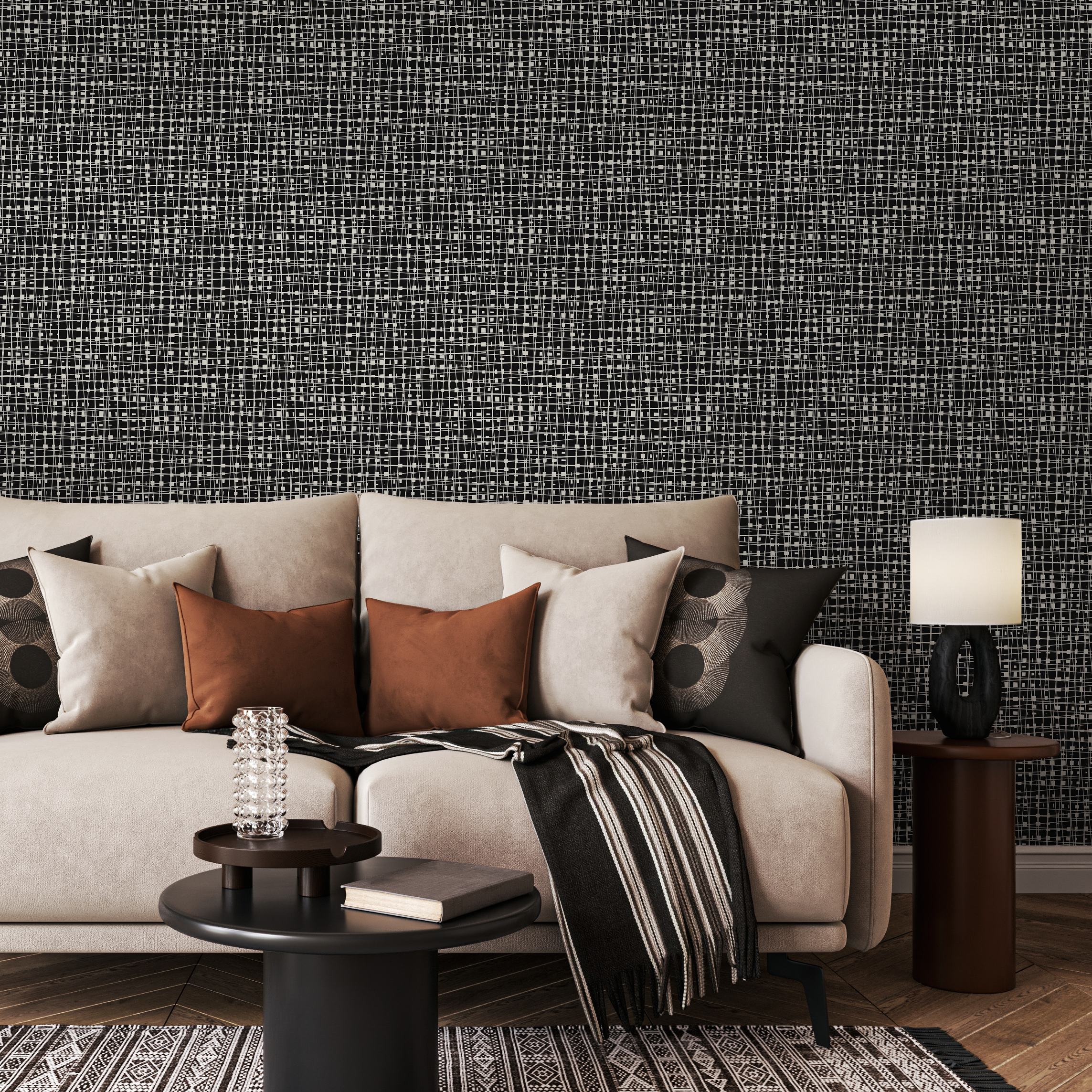 Black Matte Peel And Stick Wallpaper