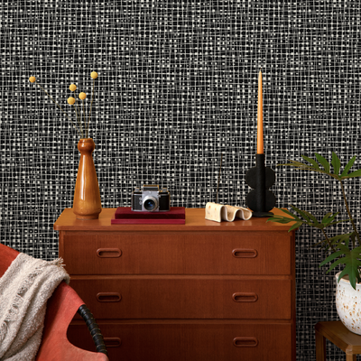 Black Vinyl Peel And Stick Wallpaper