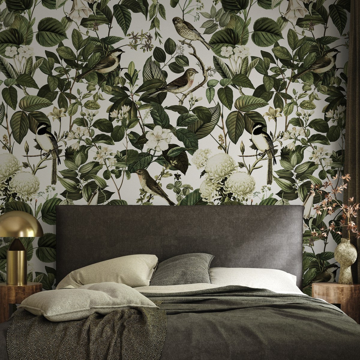 Green Wallpaper For Bedrooms