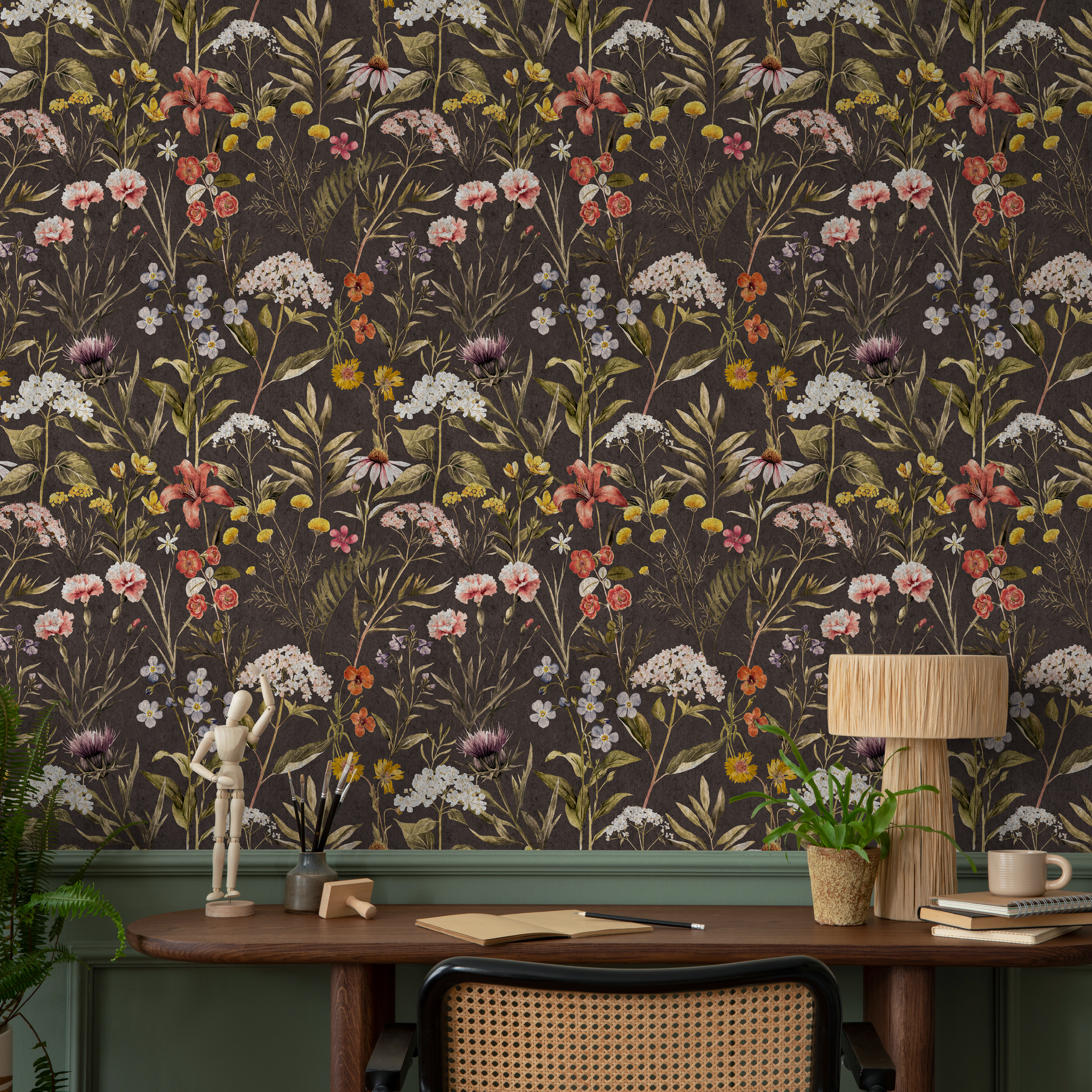 Farmhouse Floral Wallpaper