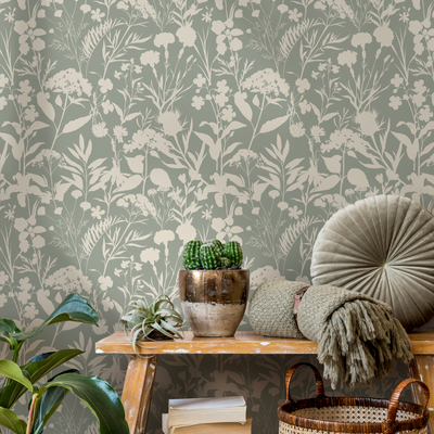 Muted Green Wallpaper