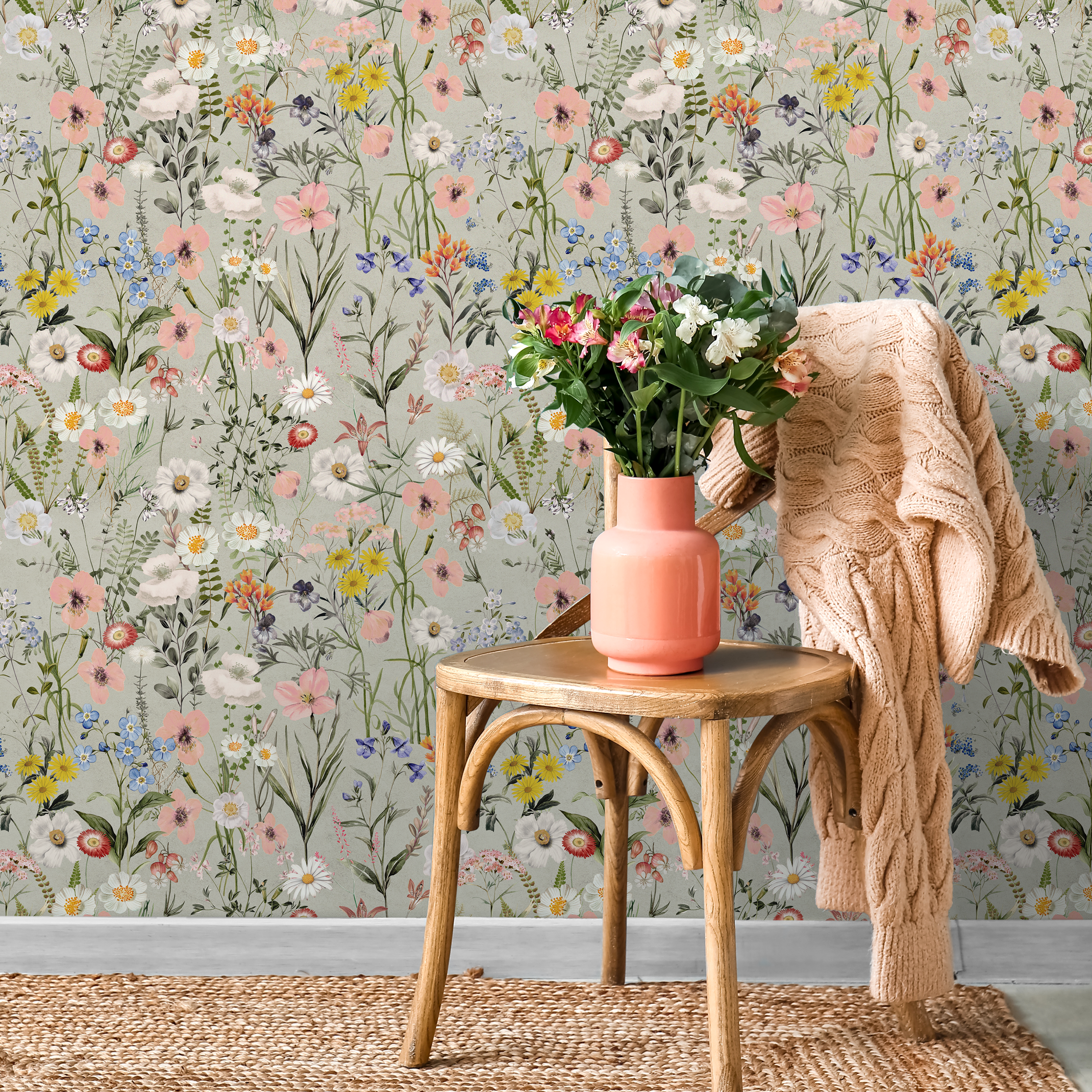 Floral Patterned Wallpaper
