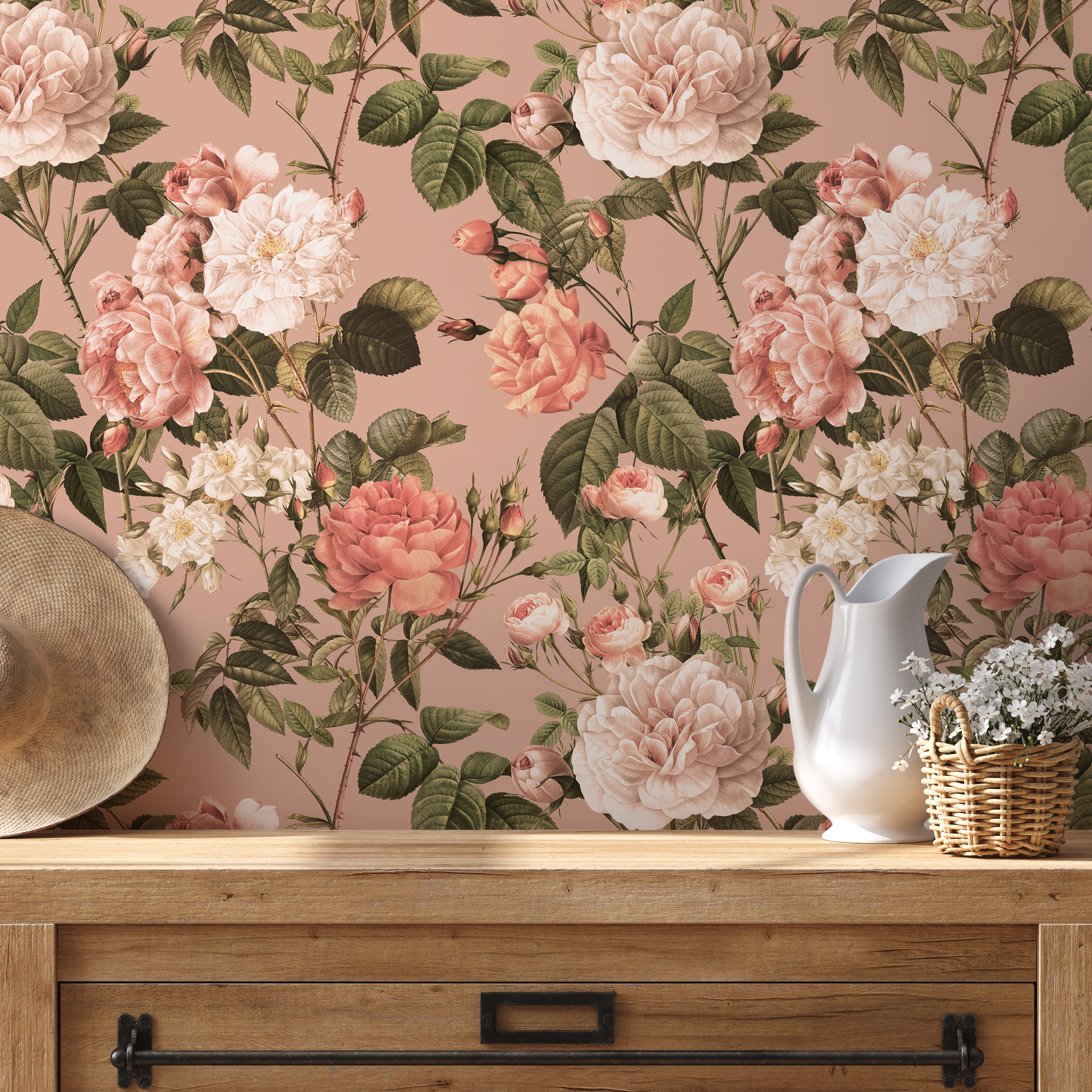 Pink Vintage Wallpaper