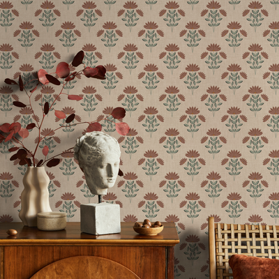 Block Print Wallpaper Peel And Stick