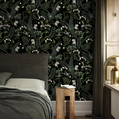 Black Wallpaper Bedroom