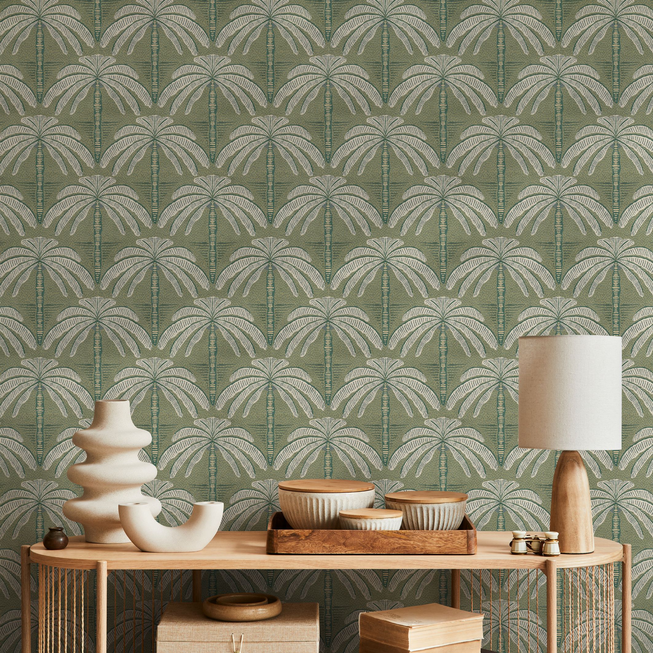 Green Accent Wallpaper