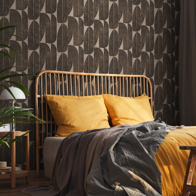 Modern Bedroom With Wallpaper