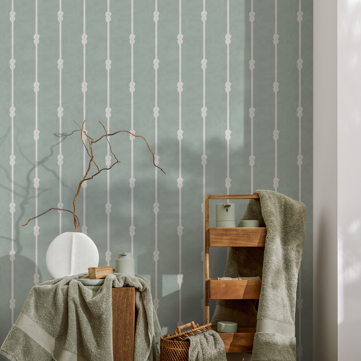 Nautical Wallpaper For Bathroom