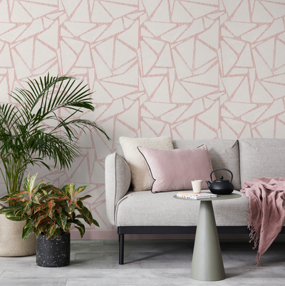 Pink Geometric Wallpaper