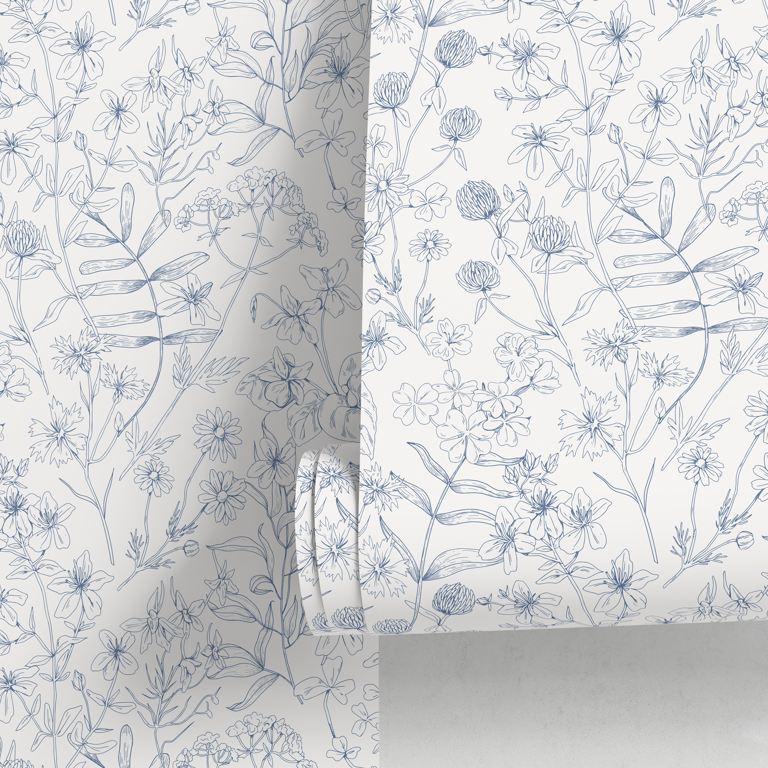 Flower Bathroom Wallpaper