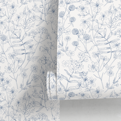 Flower Bathroom Wallpaper