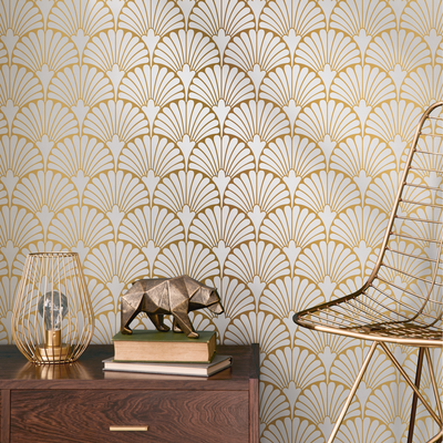 Gold Pattern Peel And Stick Wallpaper