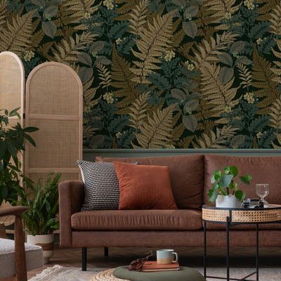Dark Green Removable Wallpaper