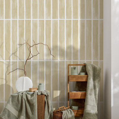 Modern Wallpaper In Bathroom