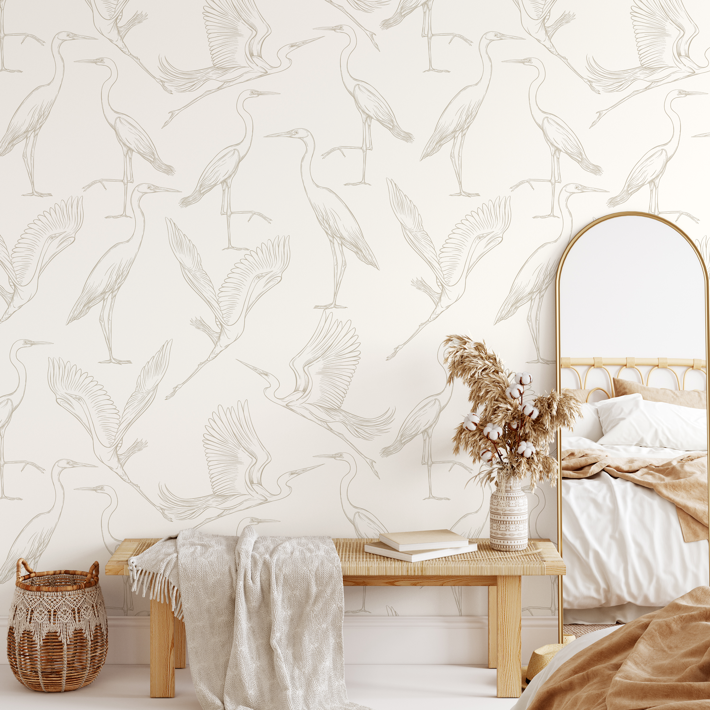 Neutral Bedroom Wallpaper