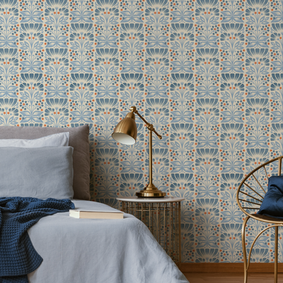 Floral Light Blue Wallpaper