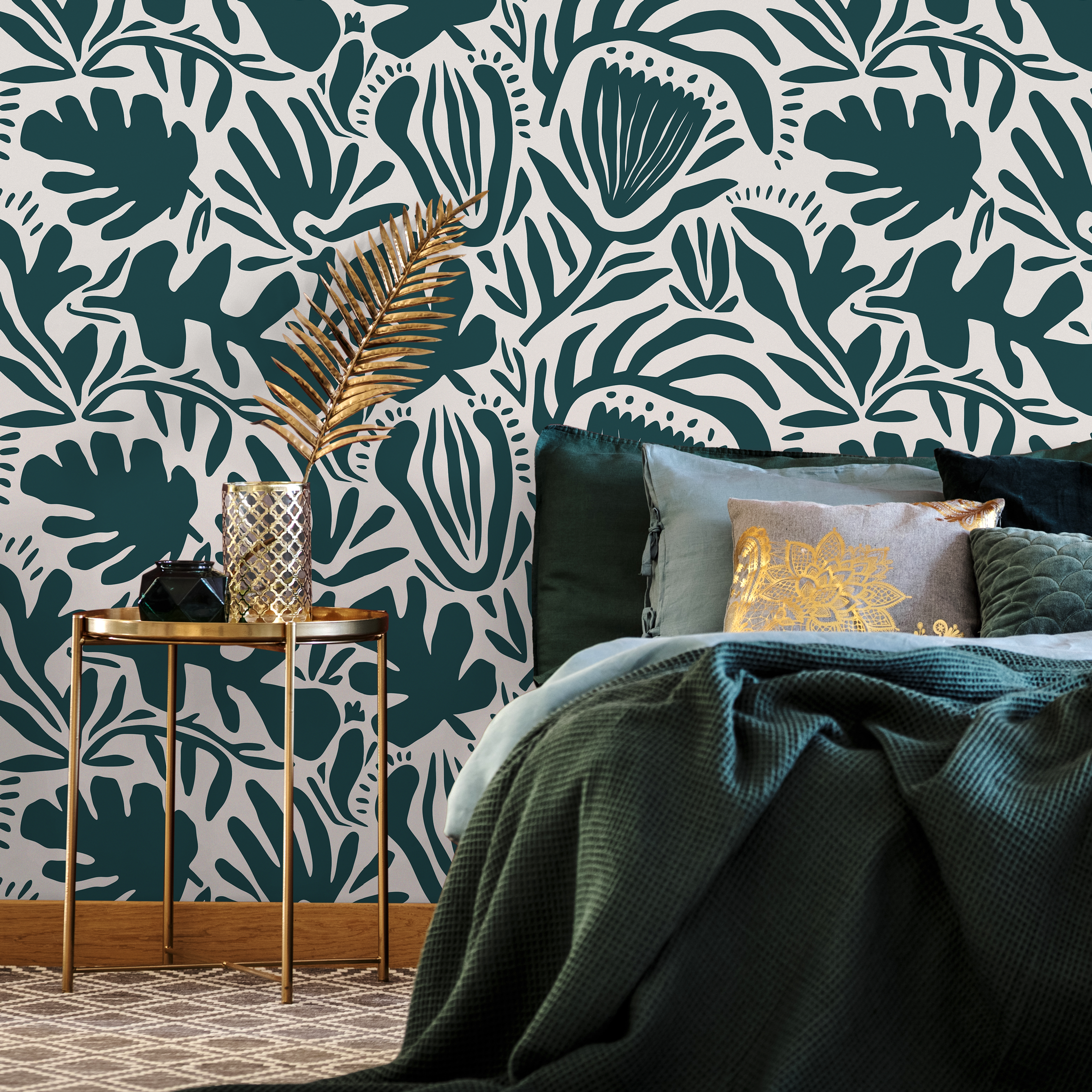 Peel And Stick Wallpaper Dark Teal