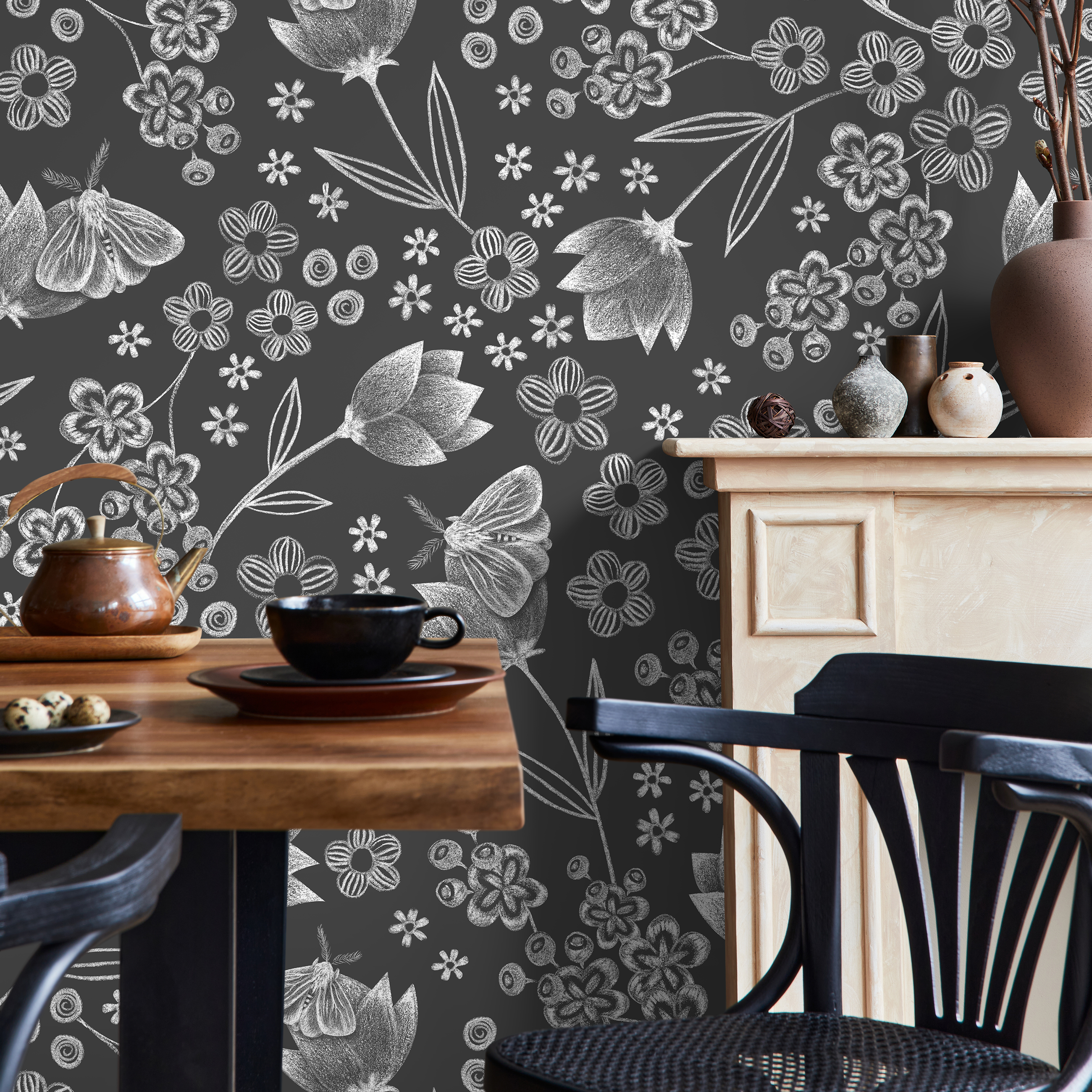 Peel And Stick Chalk Wallpaper
