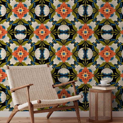 Folk Art Peel And Stick Wallpaper