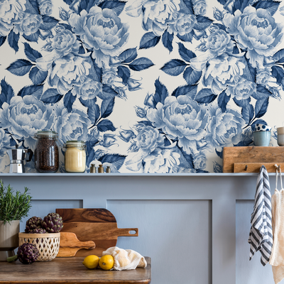 Blue Kitchen Wallpaper