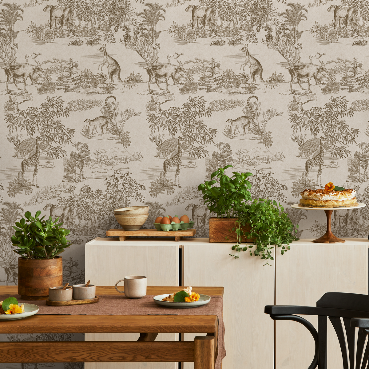 Kitchen Wallpaper Accent Wall