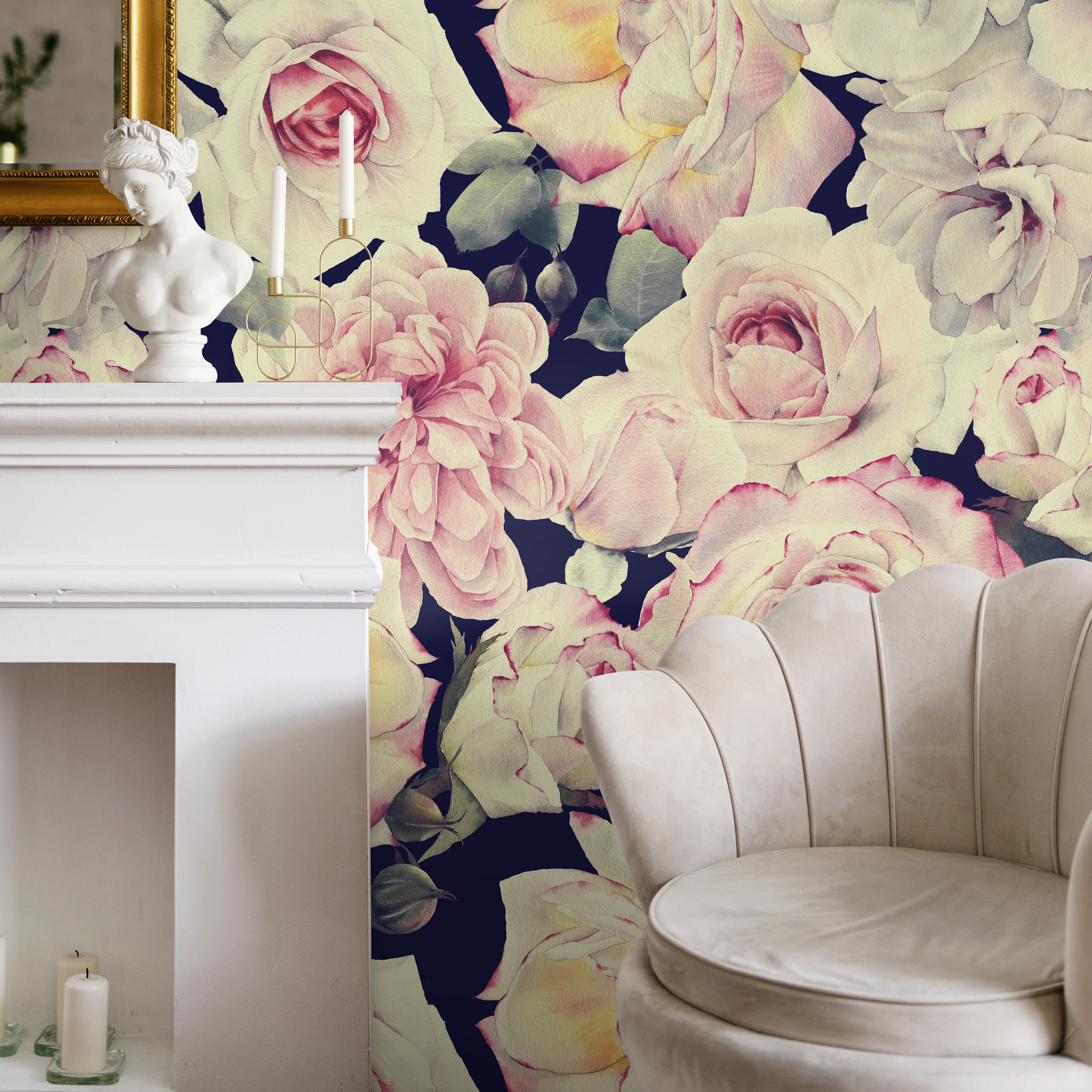 Vintage Rose Wallpaper