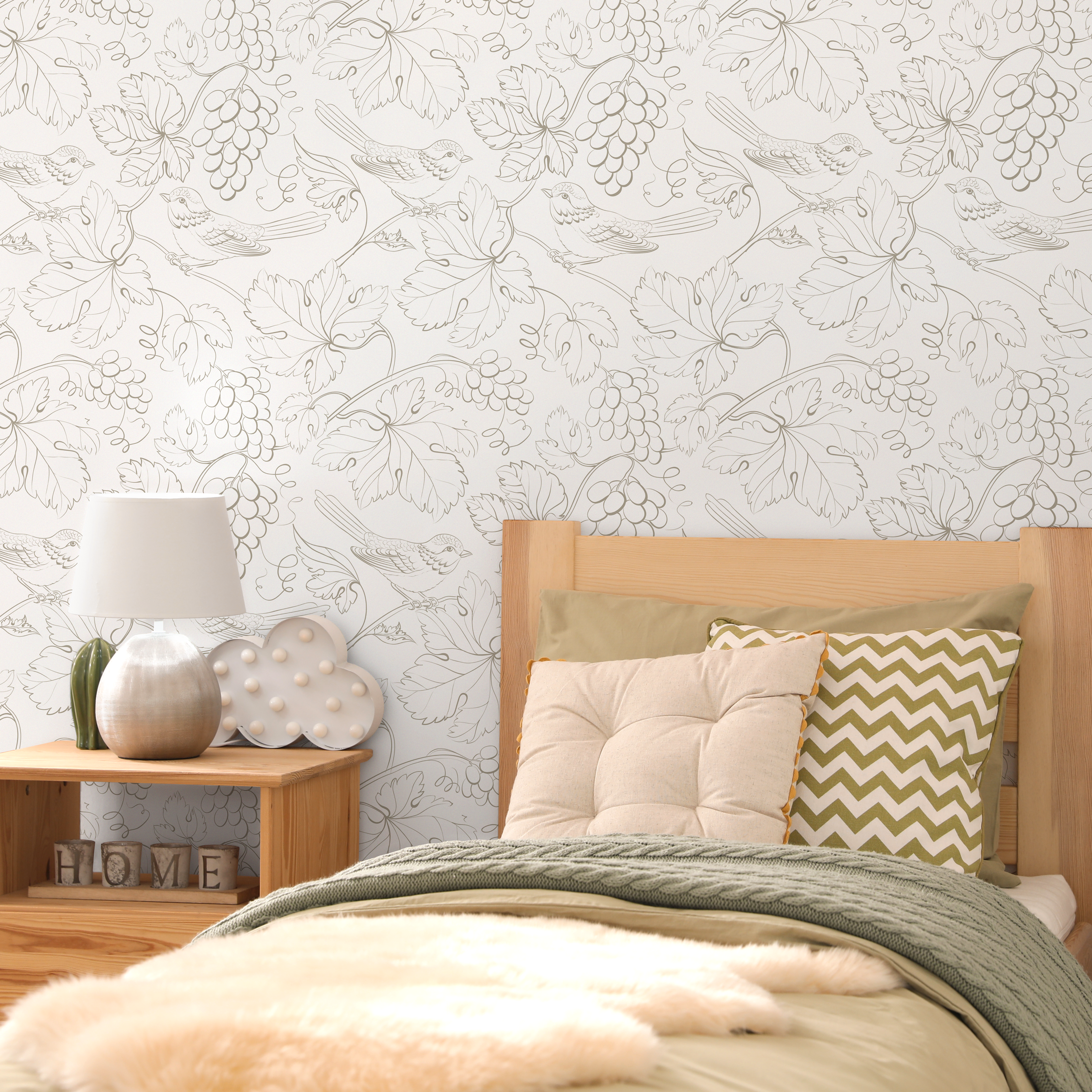 Farmhouse Bird Wallpaper