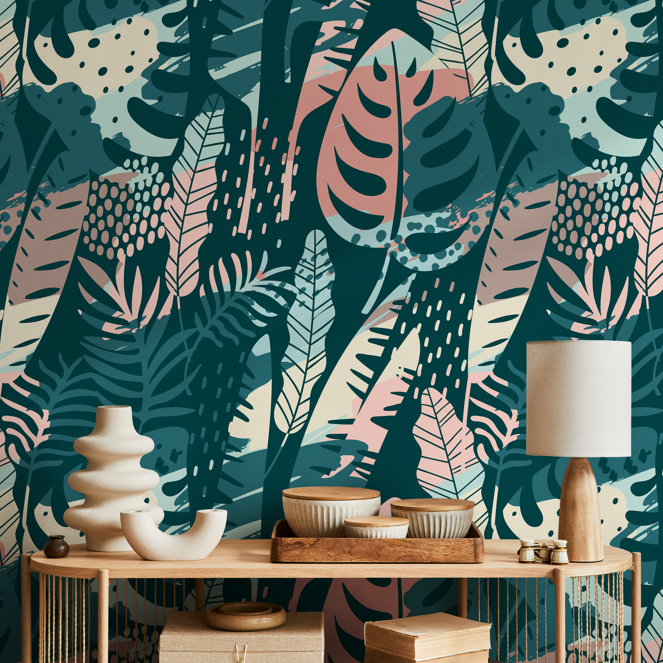 Teal Blue Peel And Stick Wallpaper