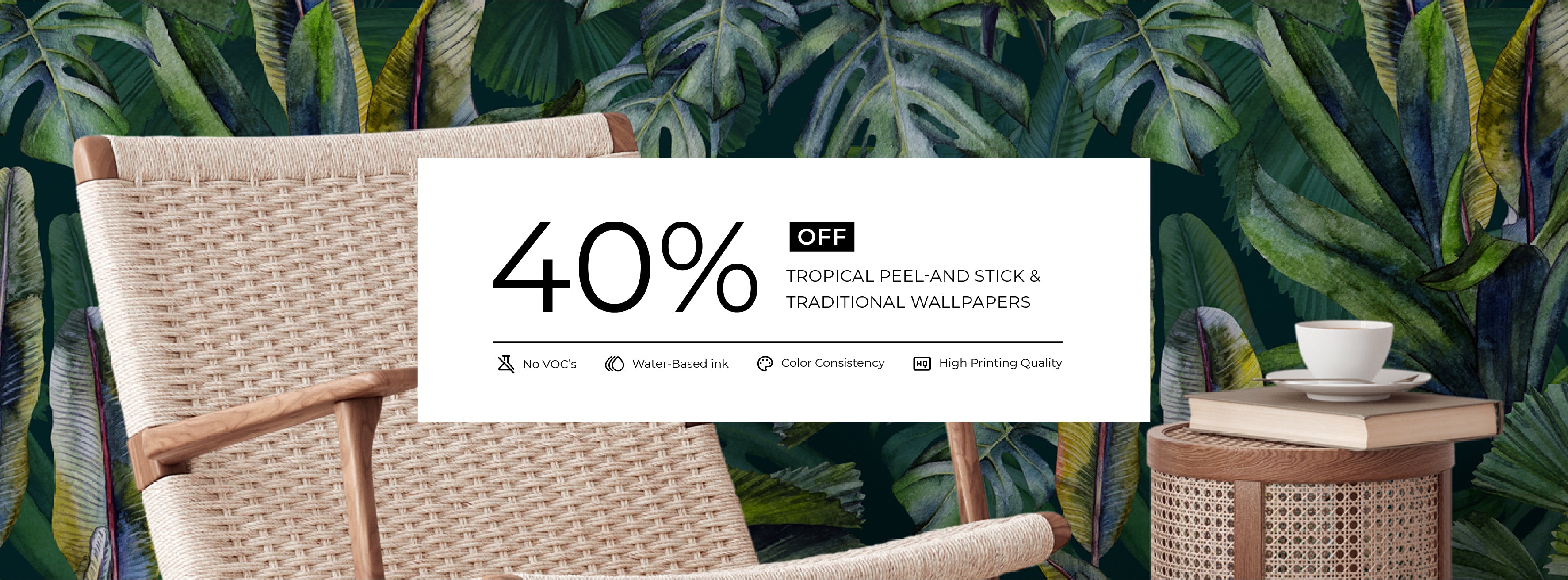 Tropical Peel and Stick Wallpaper 