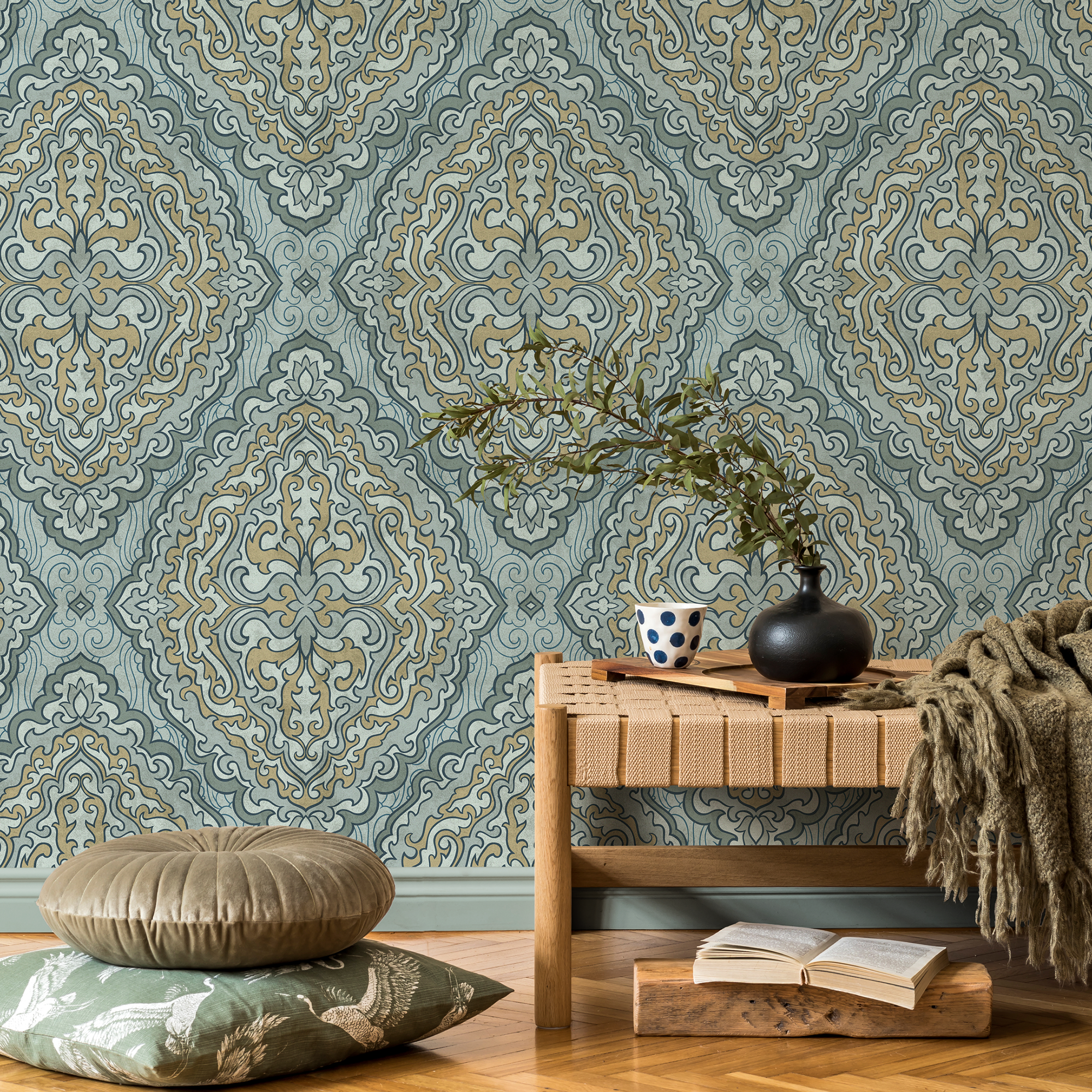 Turquoise Peel And Stick Wallpaper