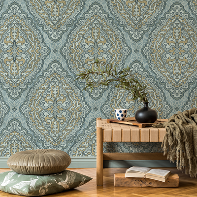 Turquoise Peel And Stick Wallpaper