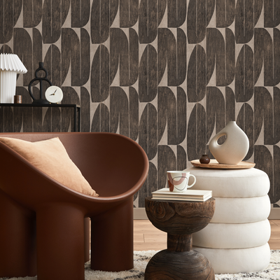 Dark Brown Peel and Stick Wallpaper