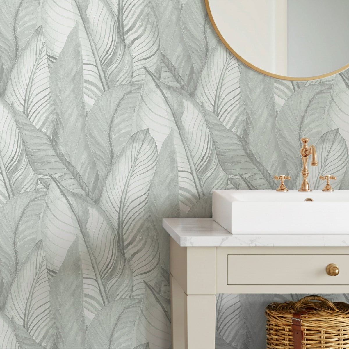 Green Bathroom Wallpaper