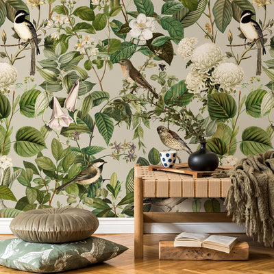 Floral Bird Wallpaper