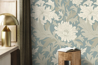 Floral Wallpaper Sage Green