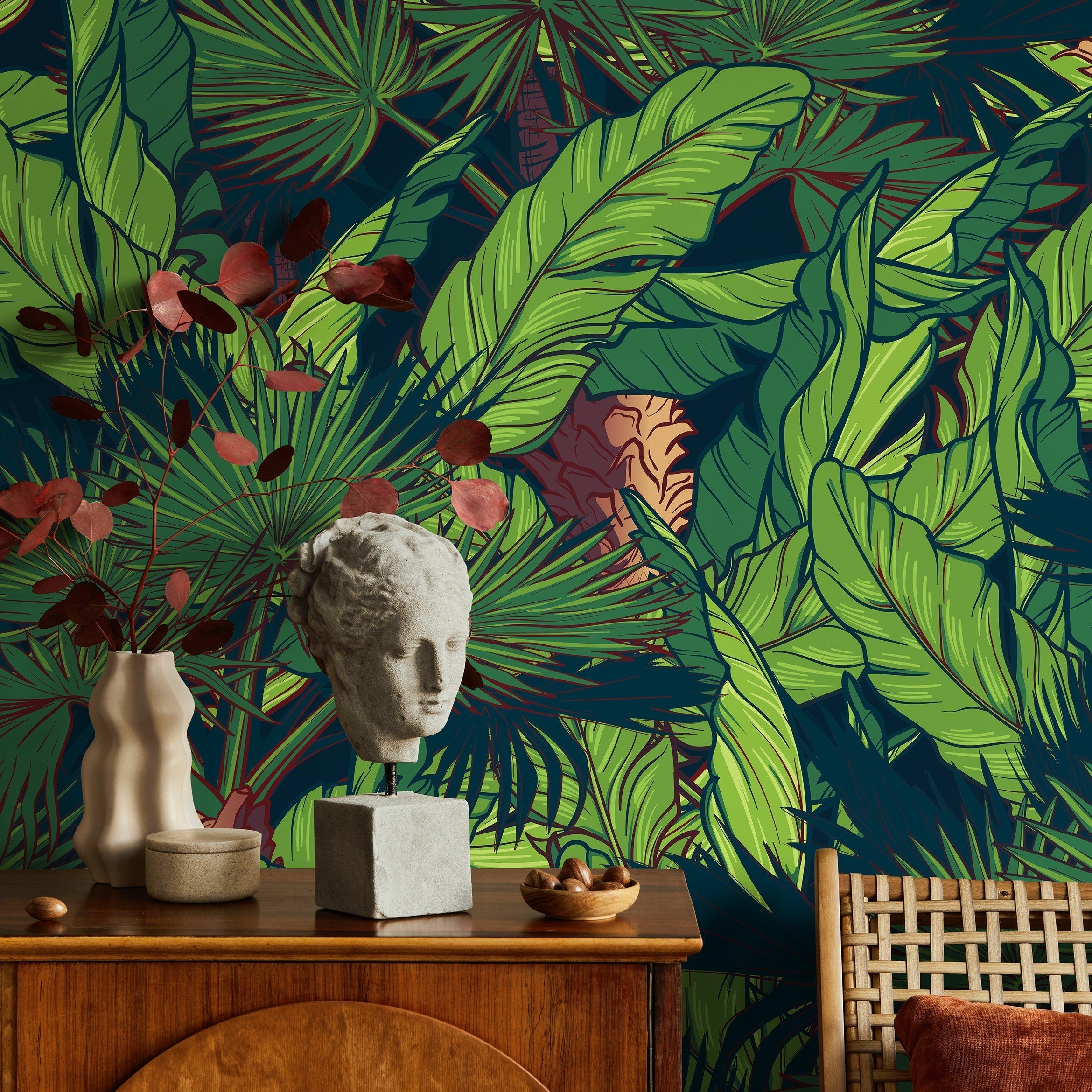 Greenery Peel And Stick Wallpaper
