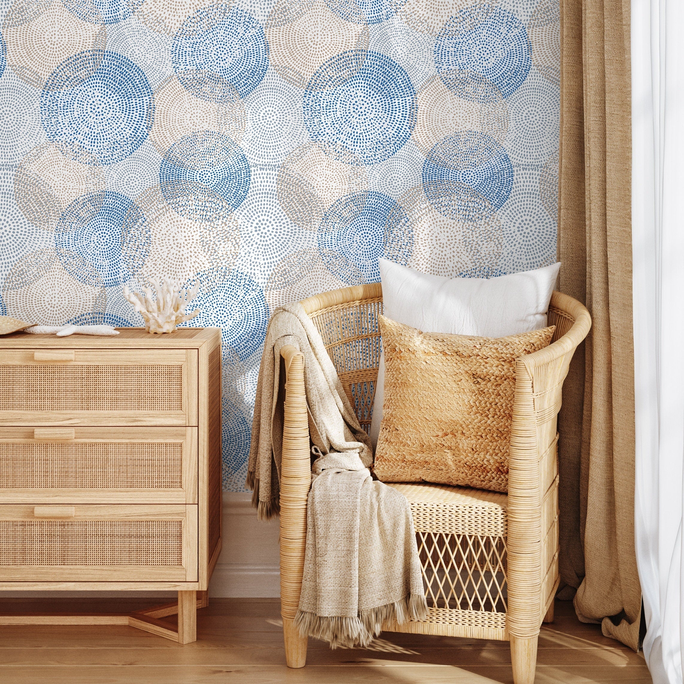 Moire Dots Peel And Stick Wallpaper