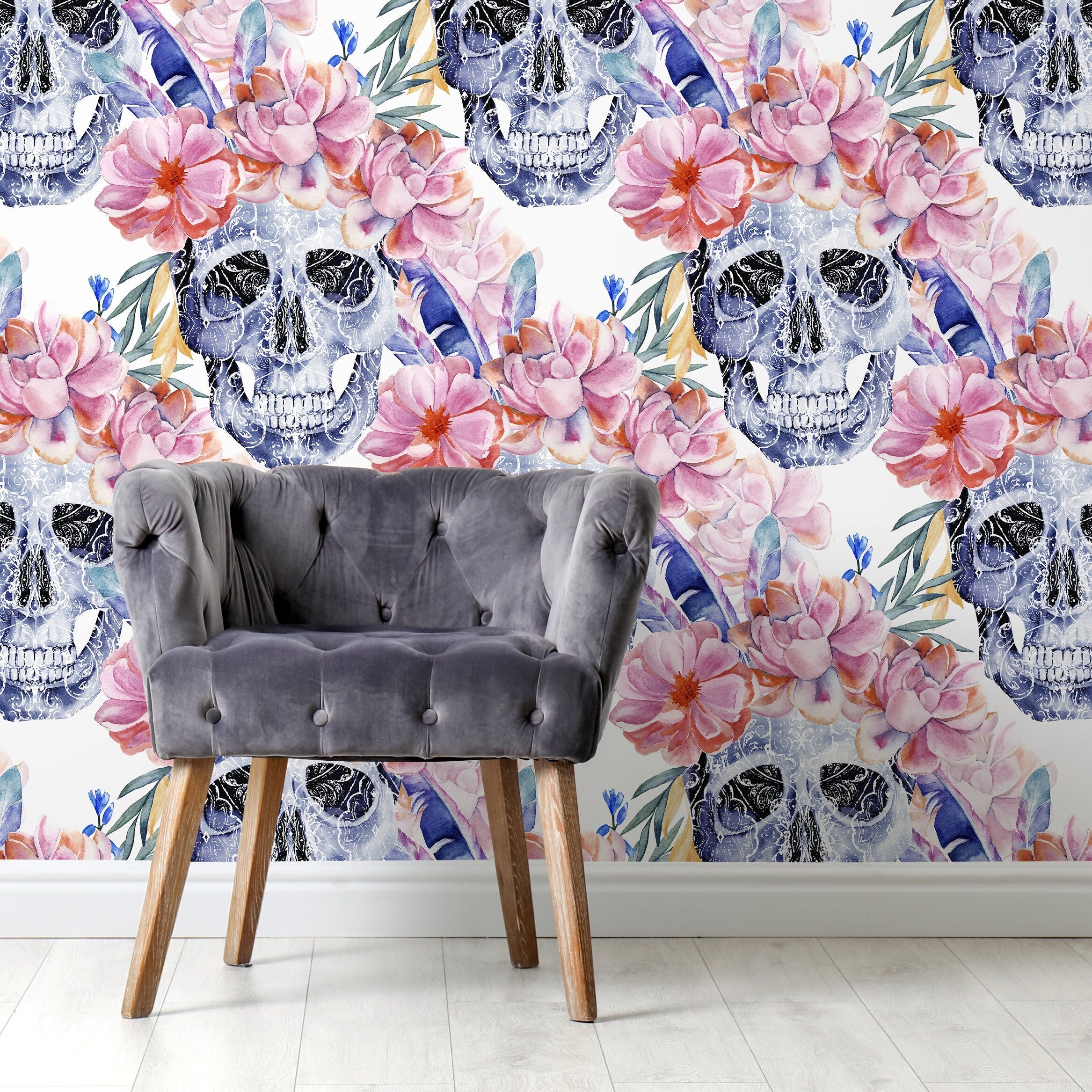 Skull Flower Wallpaper