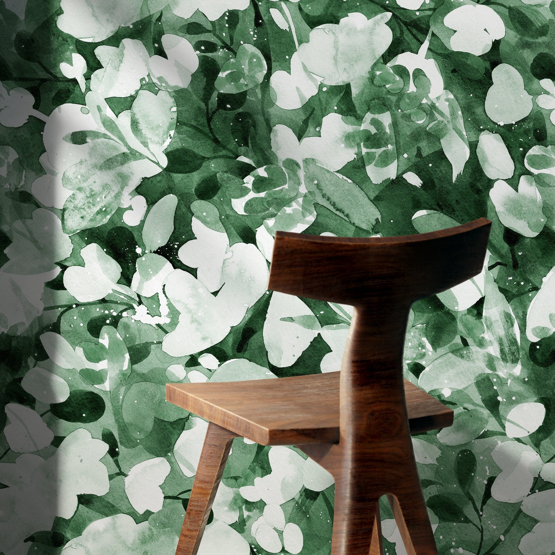 Green Watercolor Wallpaper